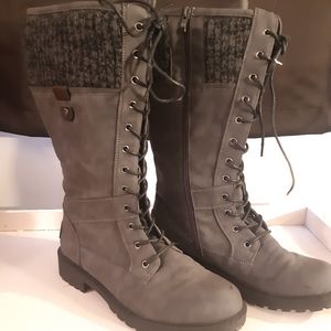 Maurices Womens Wide Calf Lace Up Boots